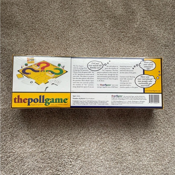 New Sealed Complete The Poll Game A Game Of Opinions Vintage 2000 Adult Game - Picture 3 of 6